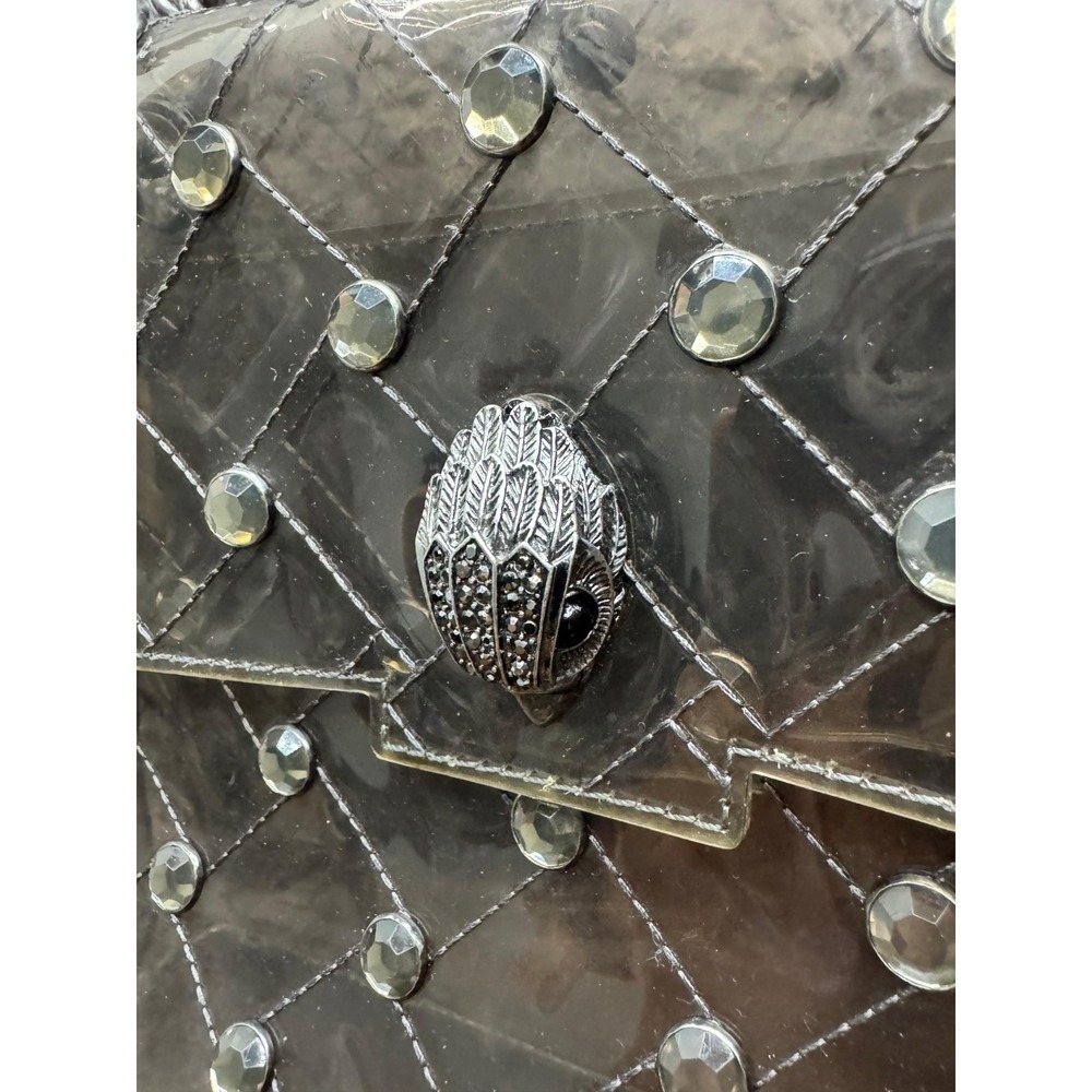 Kurt Geiger London Kensington Rhinestone Transparent Shoulder Bag Chan Strap - Picture 8 of 12